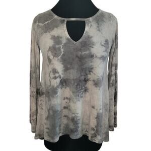 PPLA Storm Tie Dye Bell Sleeve Top XS EUC Fairycore 70s Festival Romantic Chic